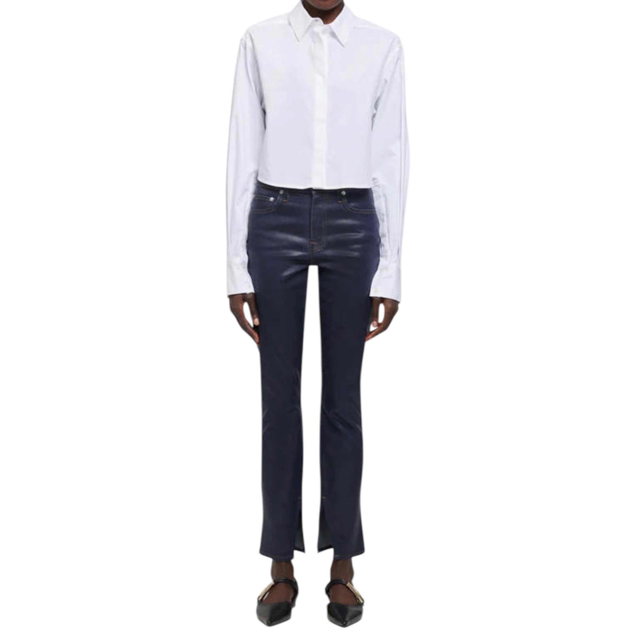 SIMKHAI Rae Denim - Coated Indigo