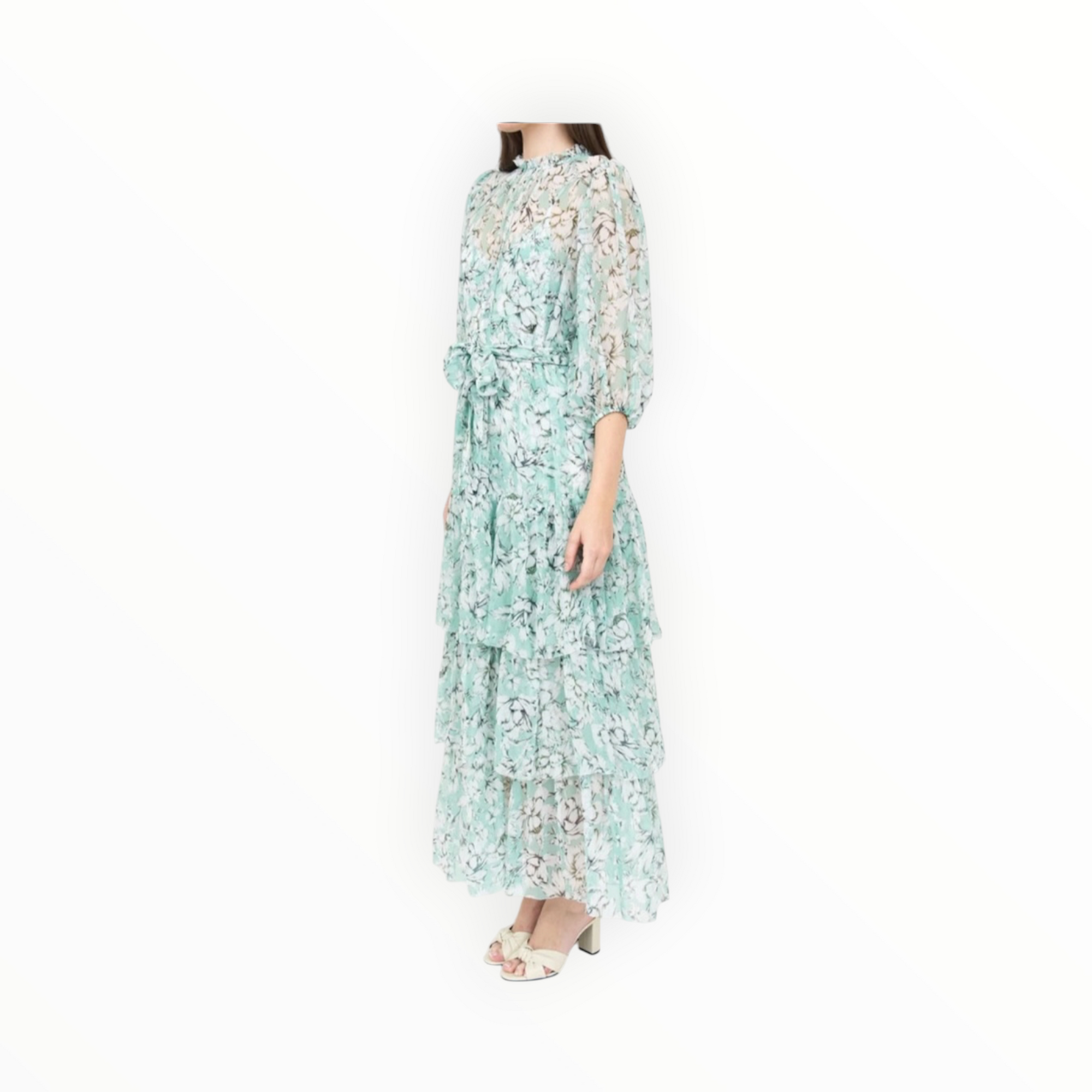 Christy Lynn Sara Dress - Teal Vintage Floral