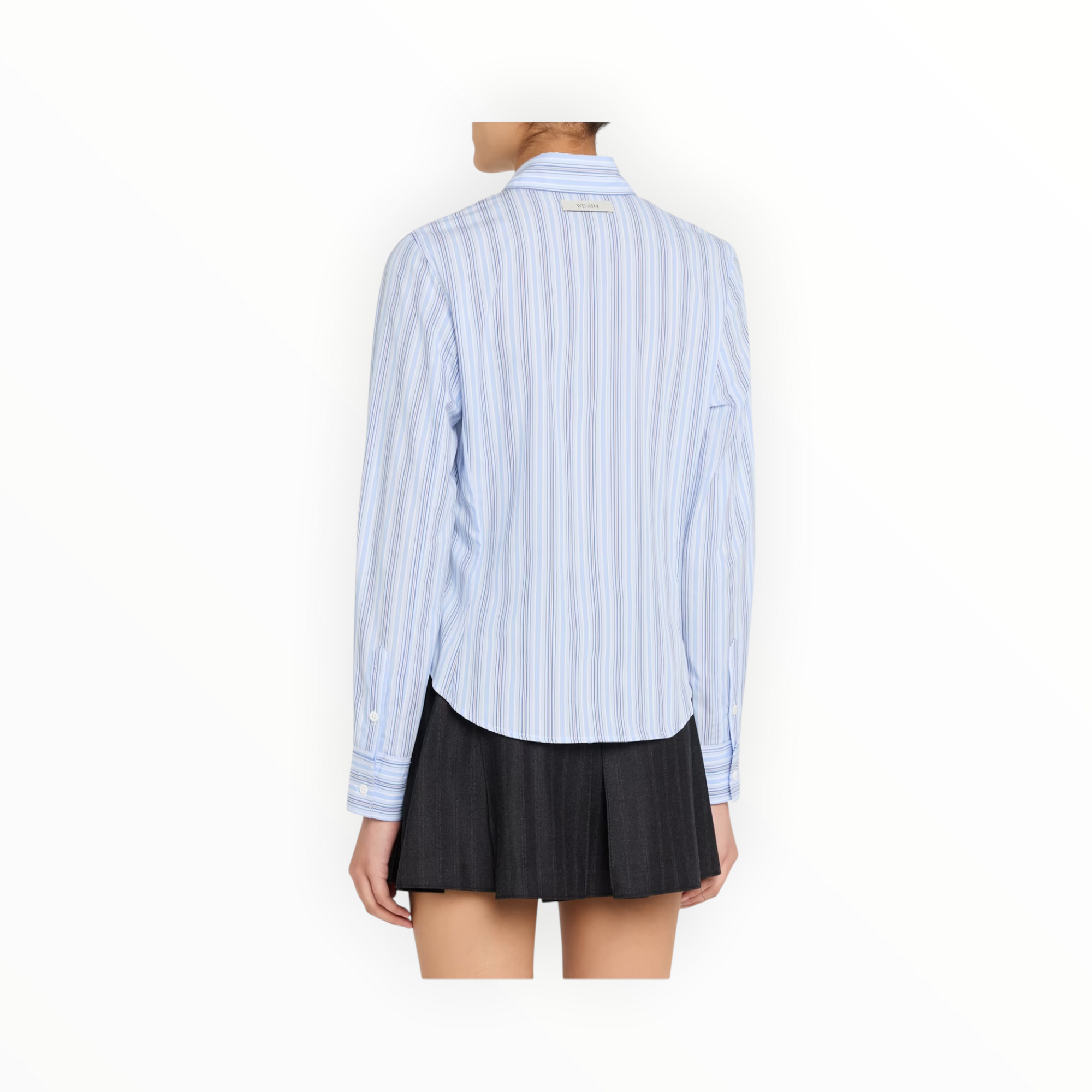 WE-AR4 The Rebel Striped Wool Shirt - Blue Stripe