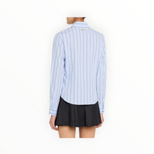 WE-AR4 The Rebel Striped Wool Shirt - Blue Stripe