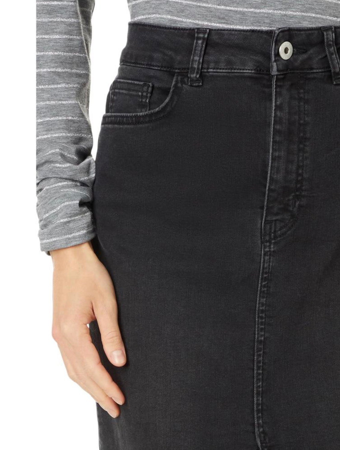 Elliott Lauren Washed Denim Skirt - Black