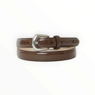 B-Low The Belt Kennedy Mini Patent Leather Belt - Chocolate/Silver