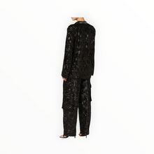 Rotate Birger Christensen Sequined Oversized Single-Breasted Blazer - Black