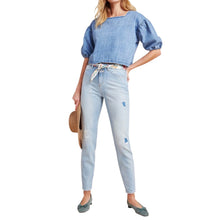 Closed Baker High Rise Distressed Slim Jeans - Light Blue