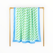 Evelyn & Kate Medallion Silk Scarf - Blue