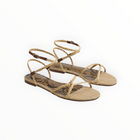 Sam Edelman Ellina Braid Flat Sandal - Natural Beige Faux Raffia