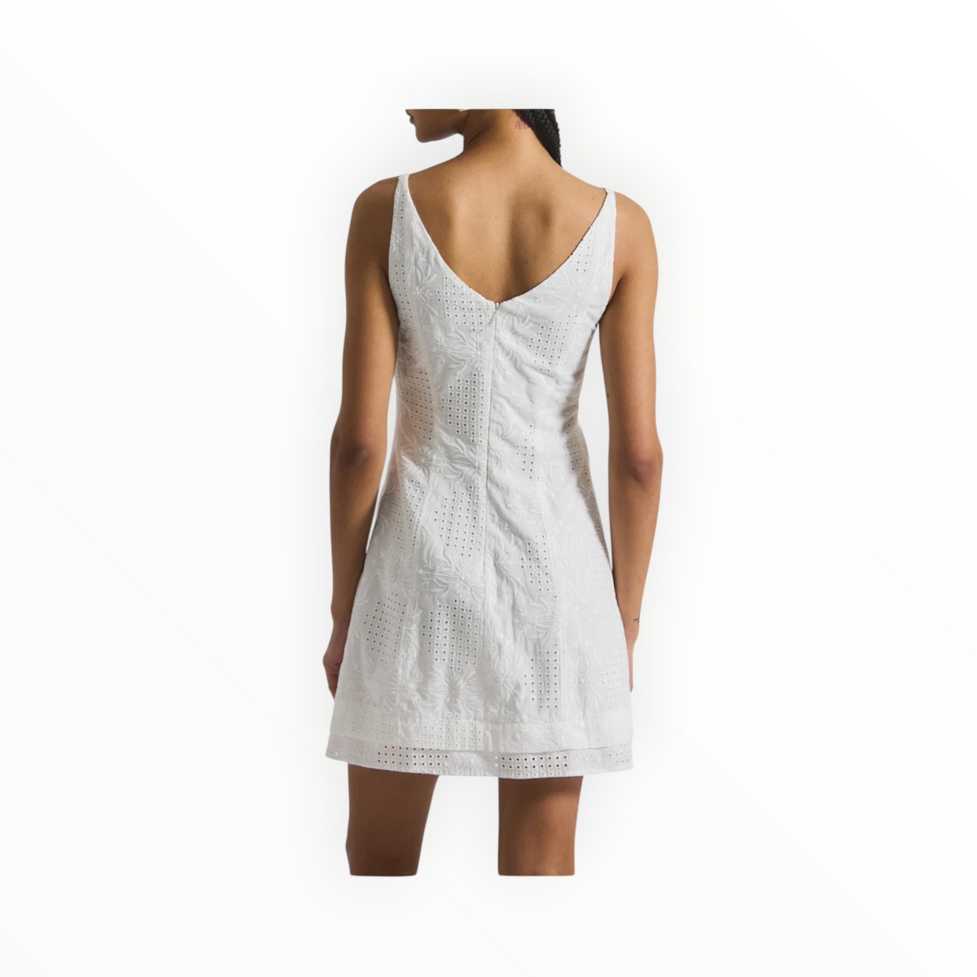Derek Lam 10 Crosby Saige Garden Tile Eyelet Mini Dress - White
