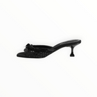 Circus NY Juliana Kitten Heel Mule - Black Fabric