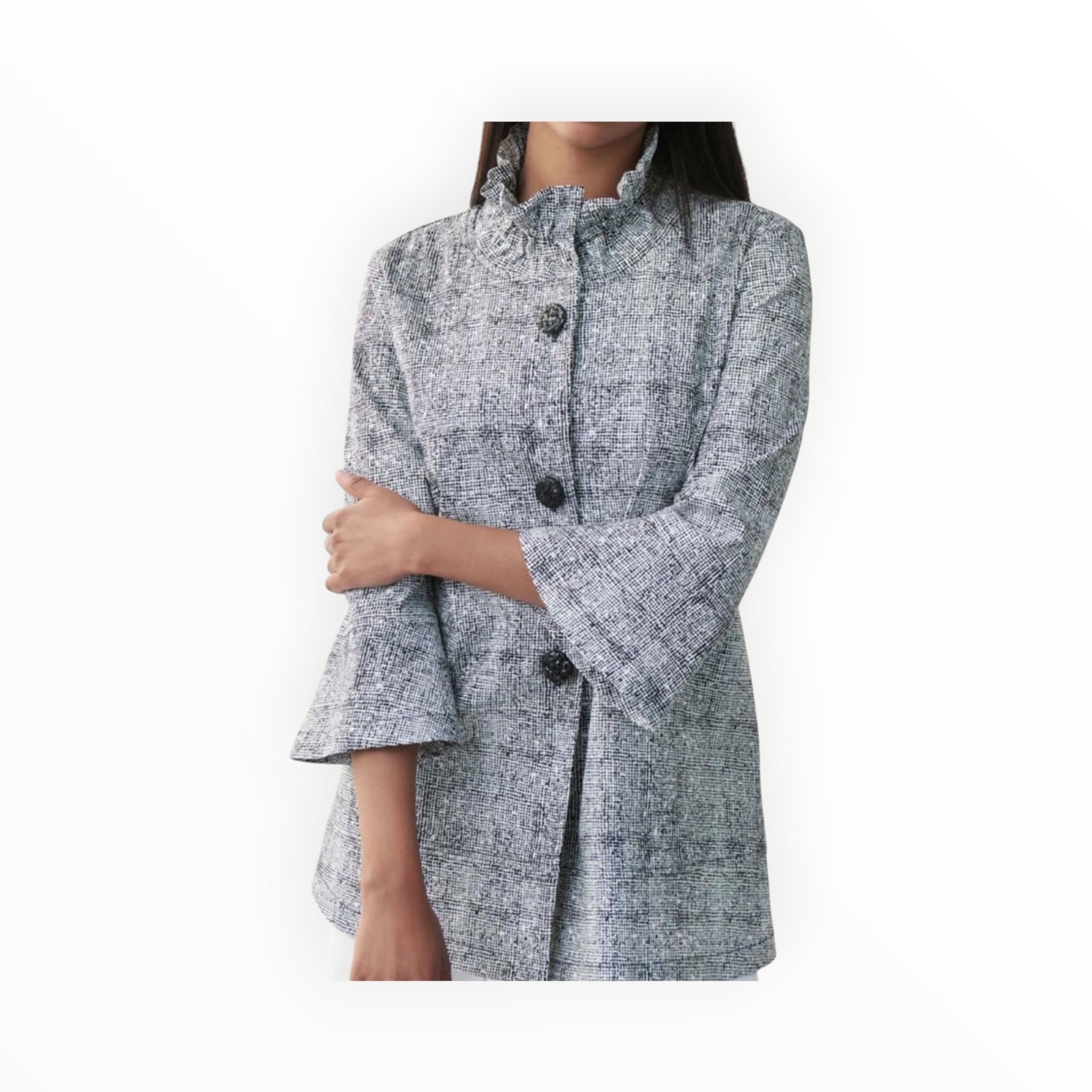 Joseph Ribkoff Graphic Print Blazer - Black/White