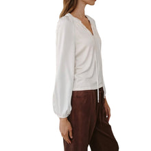 Bella Dahl Raglan Mixed Shirt - Ivory Stone