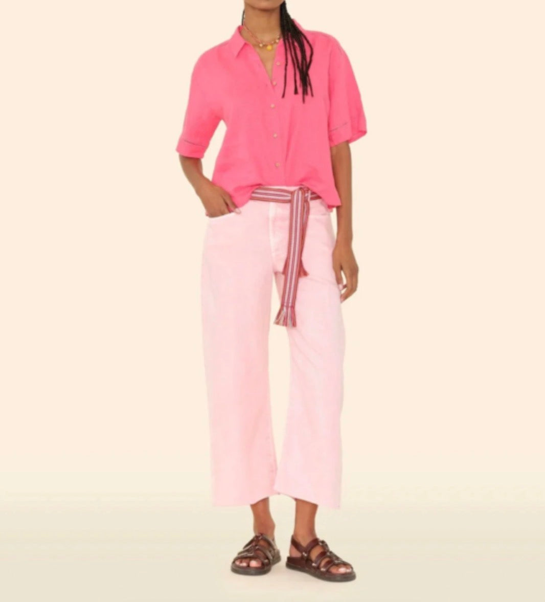 XiRENA Rianne Denim Pant - Pink Sand