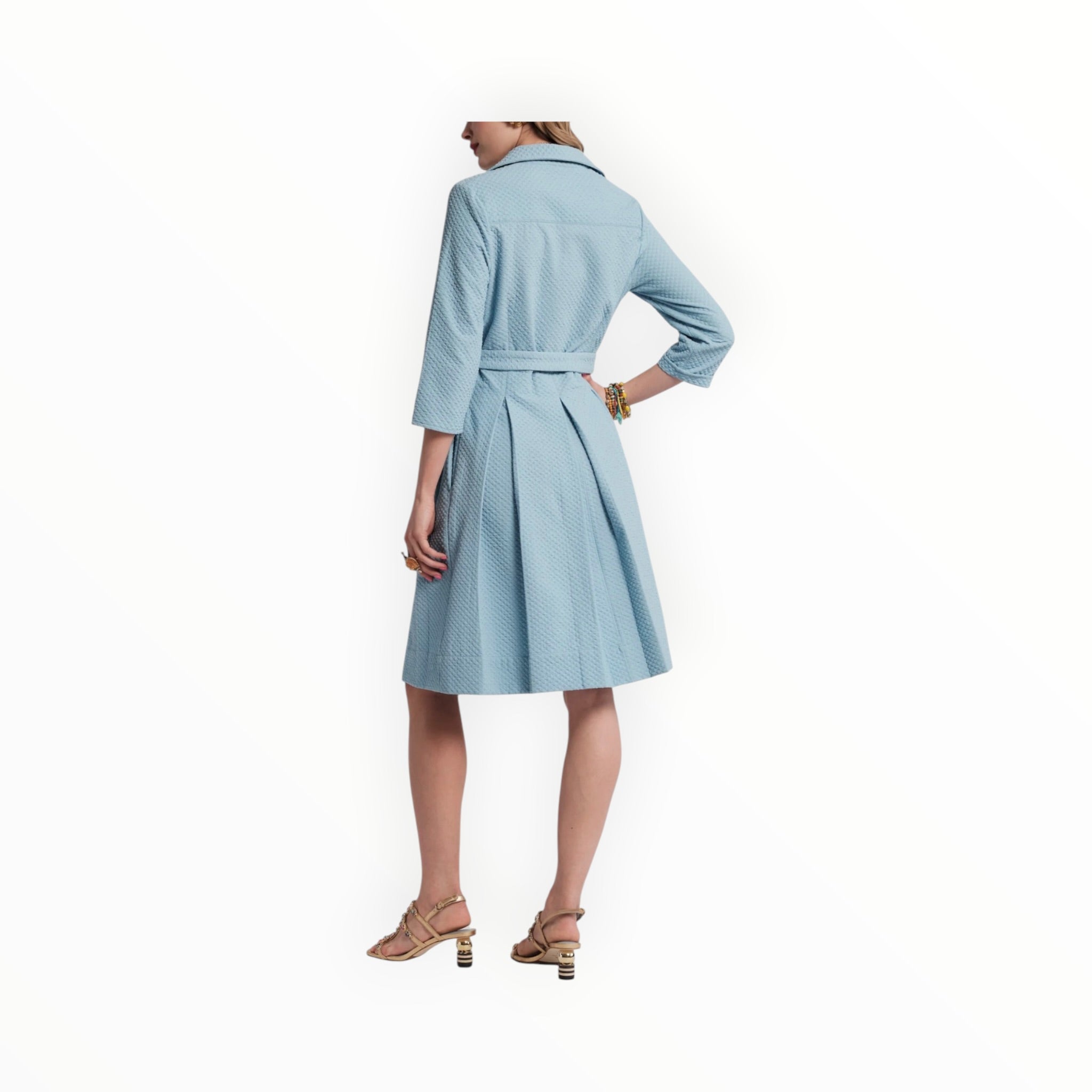 Frances Valentine Bellini Waffle Dress - Air Blue