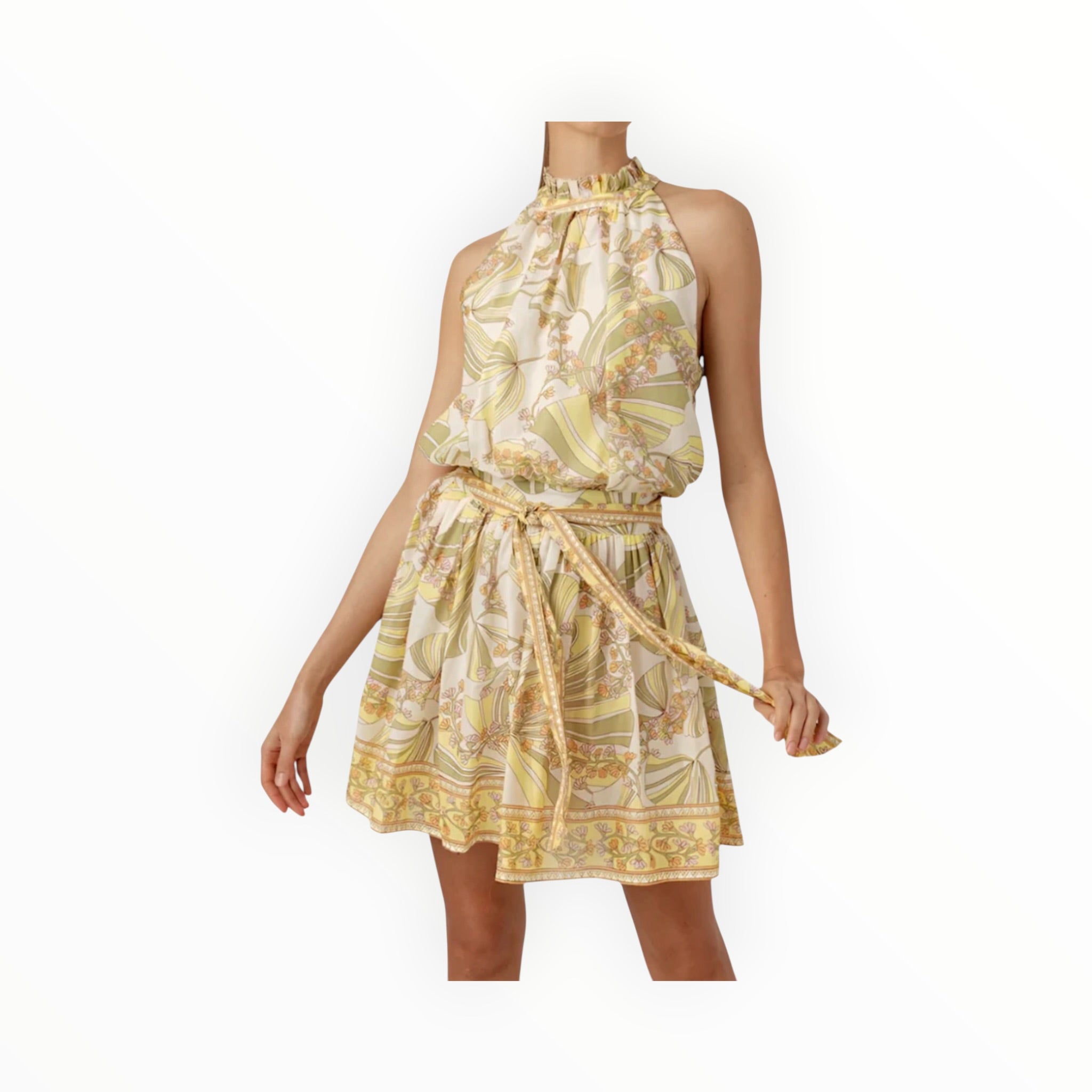 sundays Printed Lizette Dress - Vintage Botanic