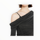 Jonathan Simkhai Sabine Metallic Ruched One-Shoulder Dress