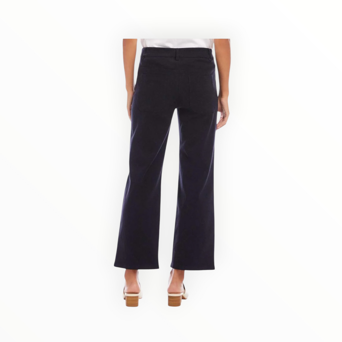 Karen Kane Lauren Patch Pocket Cropped Pants - Navy