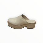 Frēda Salvador Suvi Clog - Beige Embossed Croc