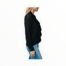 Bella Dahl Ruffle Front Shirt - Black
