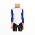 Enza Costa Baseball Tee - Blue/White