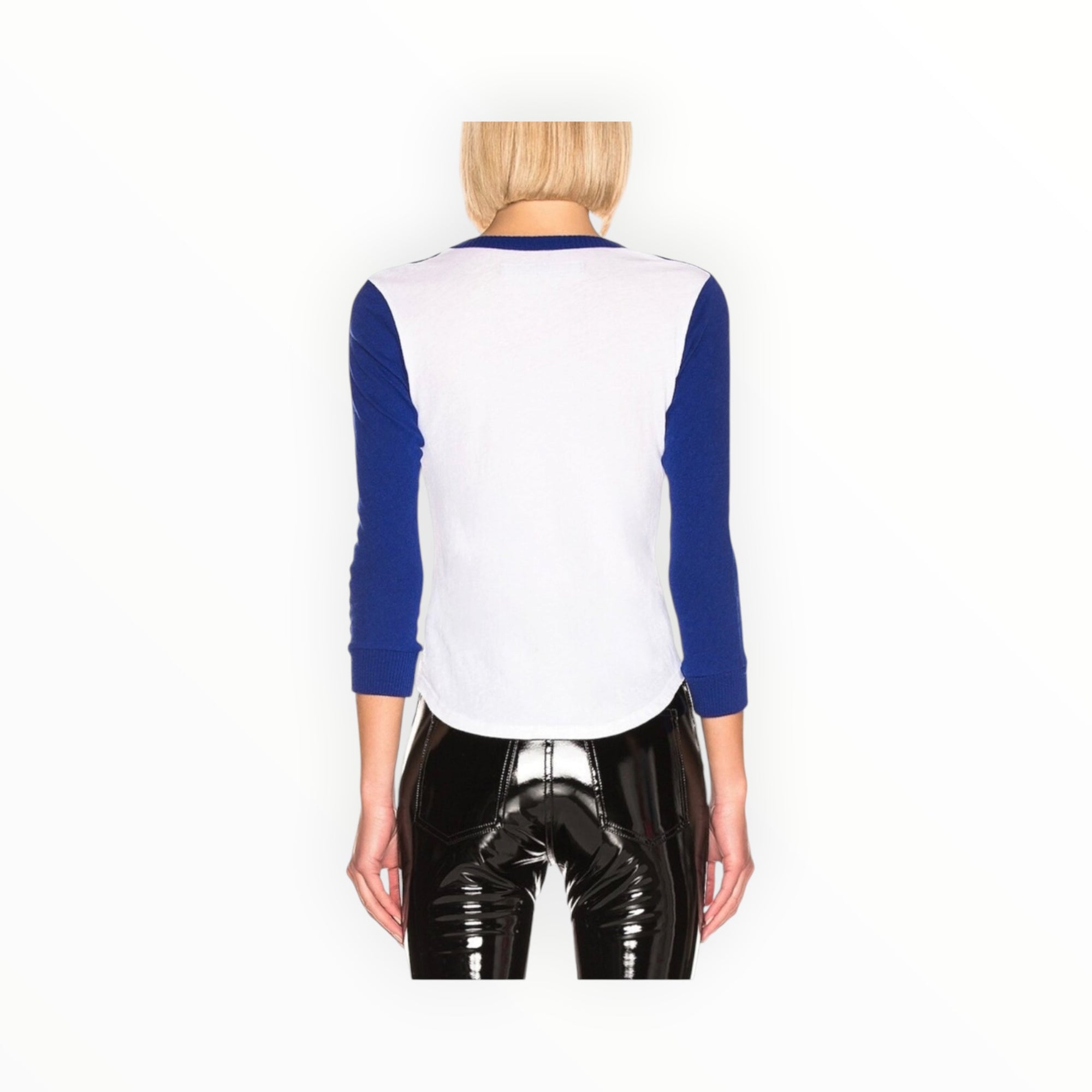 Enza Costa Baseball Tee - Blue/White