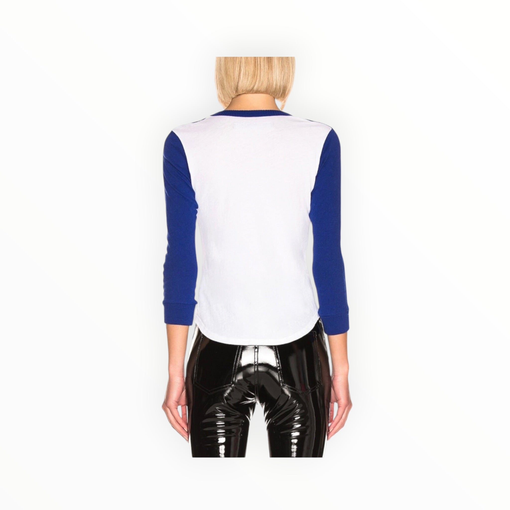 Enza Costa Baseball Tee - Blue/White
