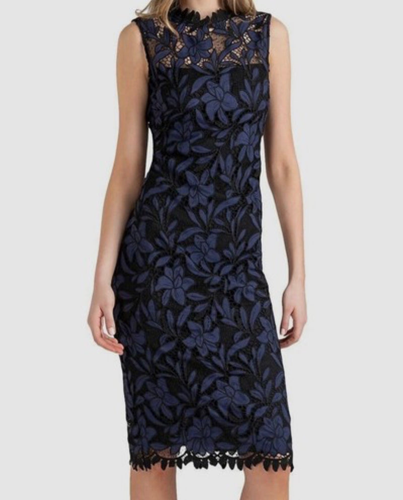 Shoshanna Ella Dress - Navy