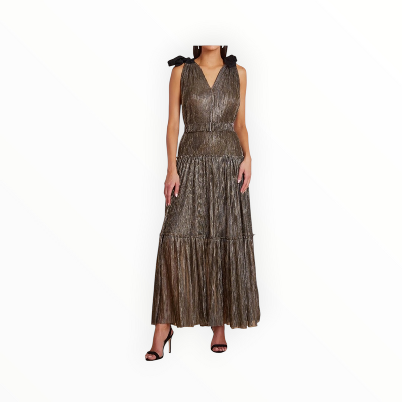 bishop + young LaLa Party Dress - Gold Metallic