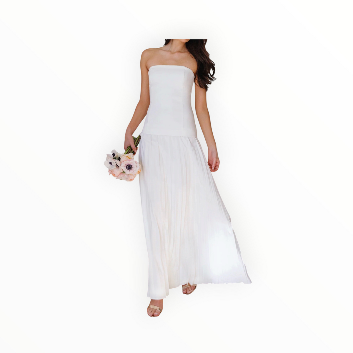 Generation Love Cody Crepe Pleat Dress - White