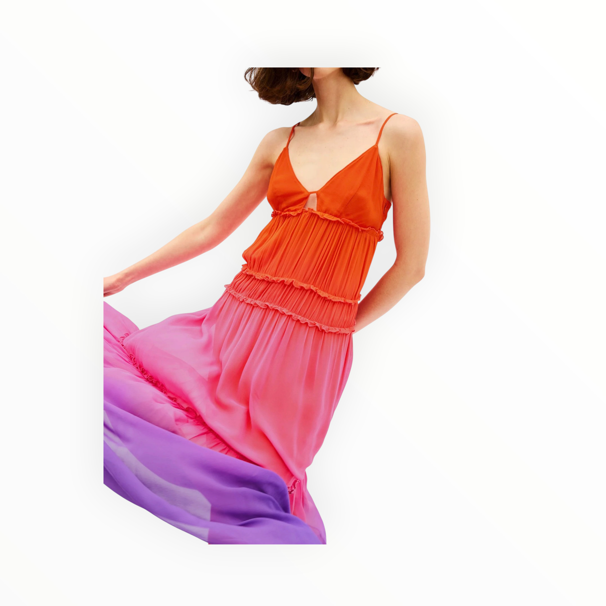 Rails Antonella Ombré Maxi Dress - Violet Dip Dye