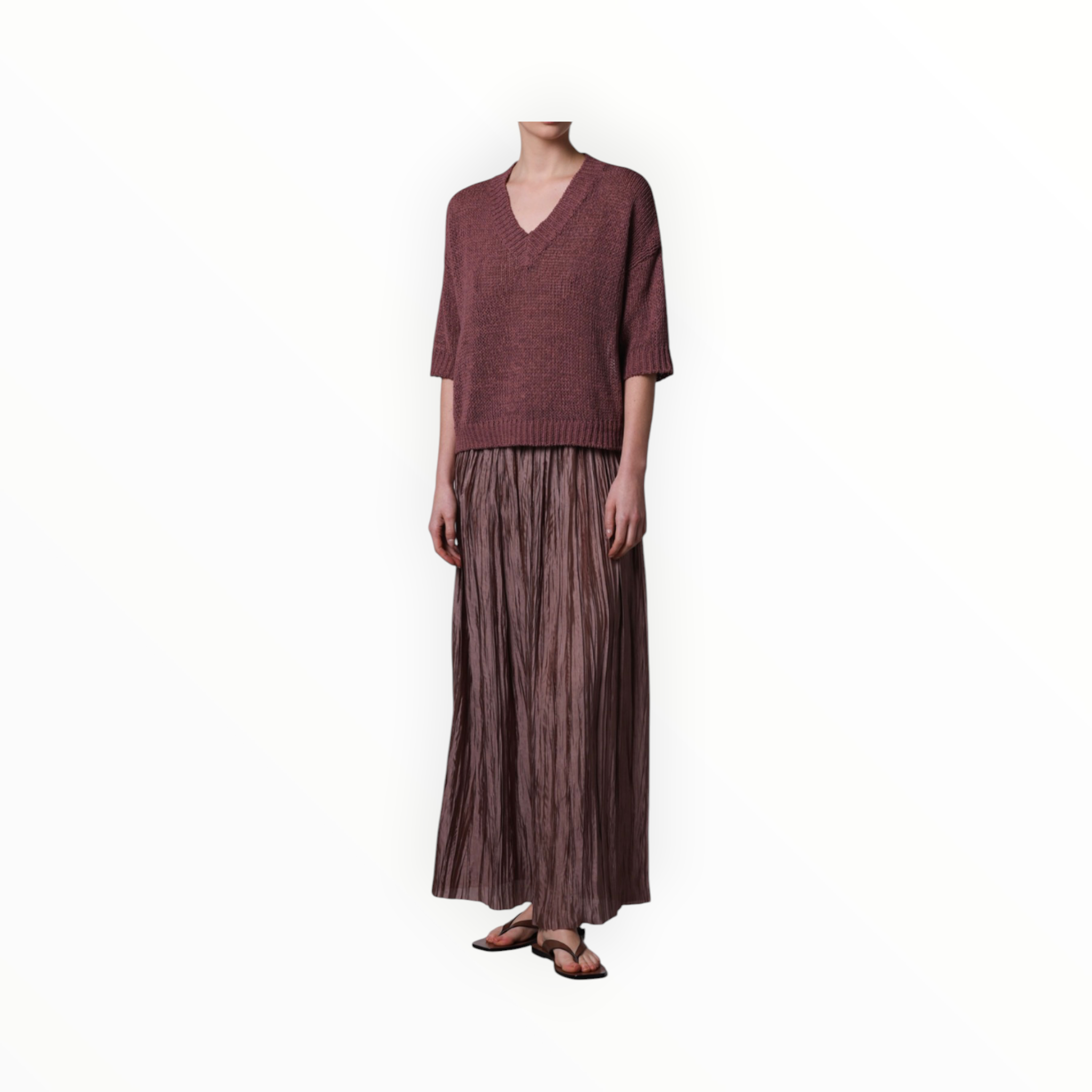 Roberto Collina V-Neck Sweater - Brick