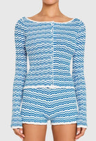 Amanda Uprichard Breezy Cardigan- Blue/White Stripe