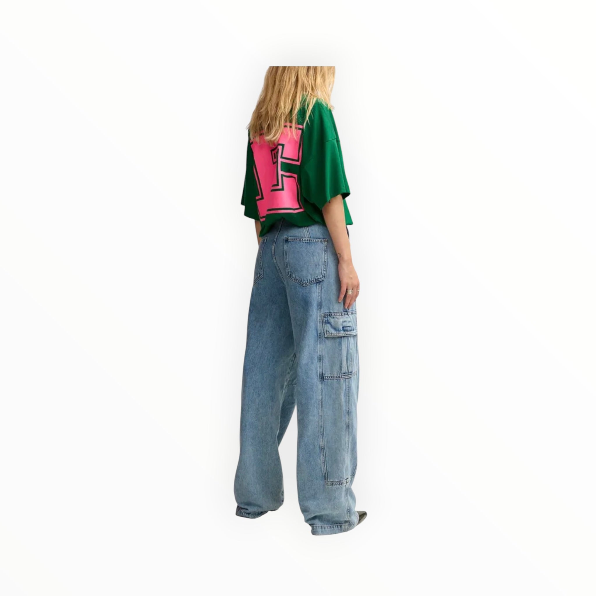 Essentiel Antwerp Wide Leg Cargo Jeans - Frozen Lips