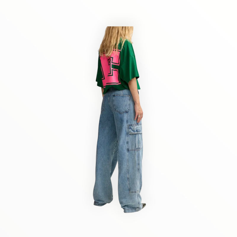 Essentiel Antwerp Wide Leg Cargo Jeans - Frozen Lips