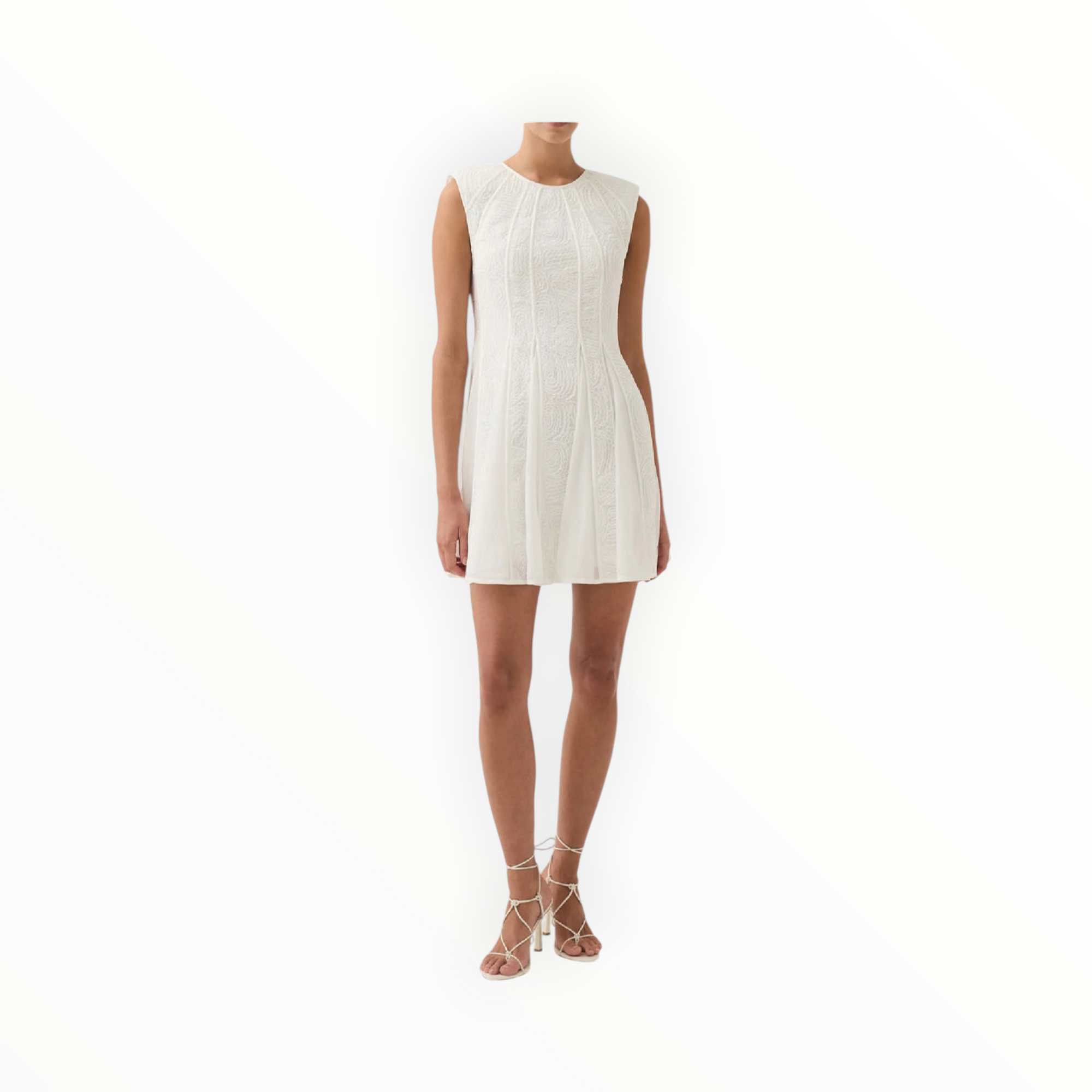 aje. Soleil Lace Mini Dress - Ivory