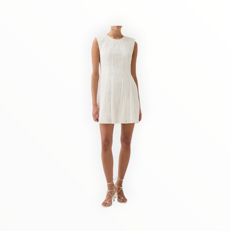 aje. Soleil Lace Mini Dress - Ivory