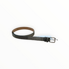 Barbara Bui Reptile Embossed Medium Belt - Silver