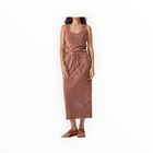 LILLA|P Terry Bias Skirt - Bark