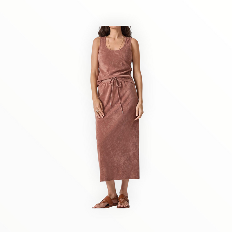LILLA|P Terry Bias Skirt - Bark