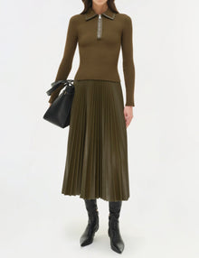 SIMKHAI Livana Knit Combo Top - Alligator