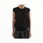 Barbara Bui Sleeveless Merino Crew Neck Sweater - Black