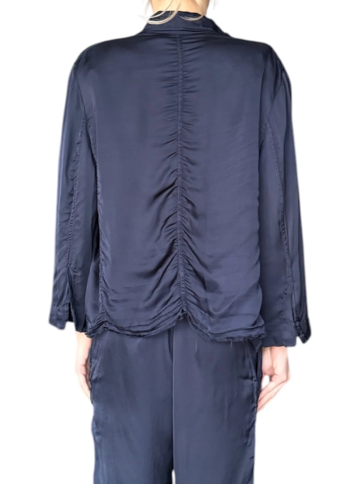 Jaga DTLA Adina Satin Jacket - Navy