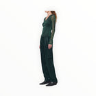 Raquel Allegra Satin Stripe Carly Pant - Pine