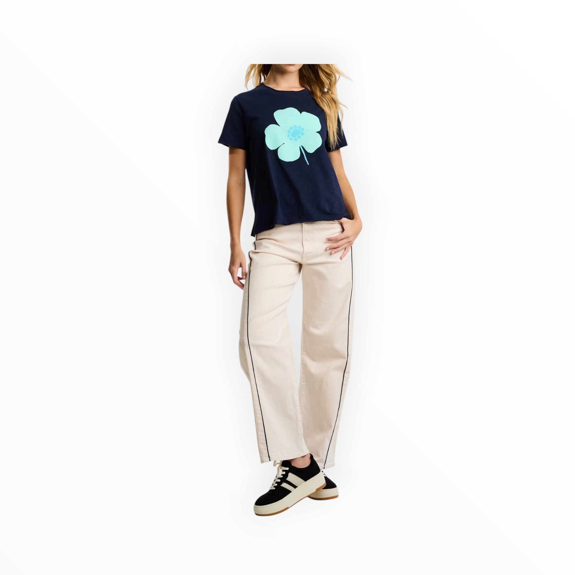 Lisa Todd Posy Posse T-Shirt - Navy
