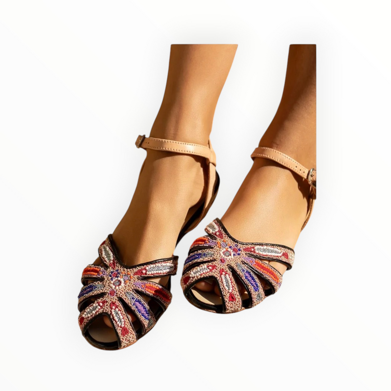 Meher Kakalia Queen Tavira Sandal - Black/Pink