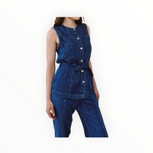 Bella Dahl Seamed Belted Vest - Horizon Blue