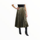 Margaret O'Leary Pleated Skirt - Metallic