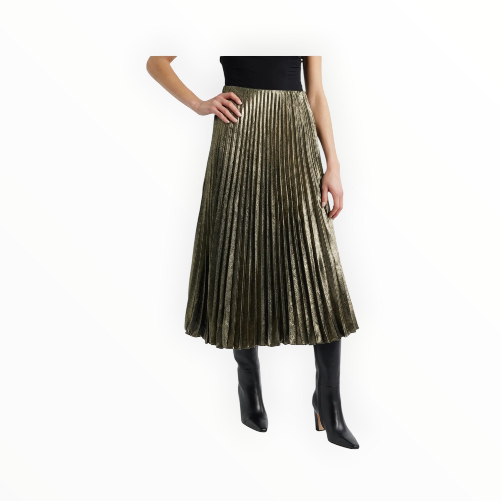 Margaret O'Leary Pleated Skirt - Metallic