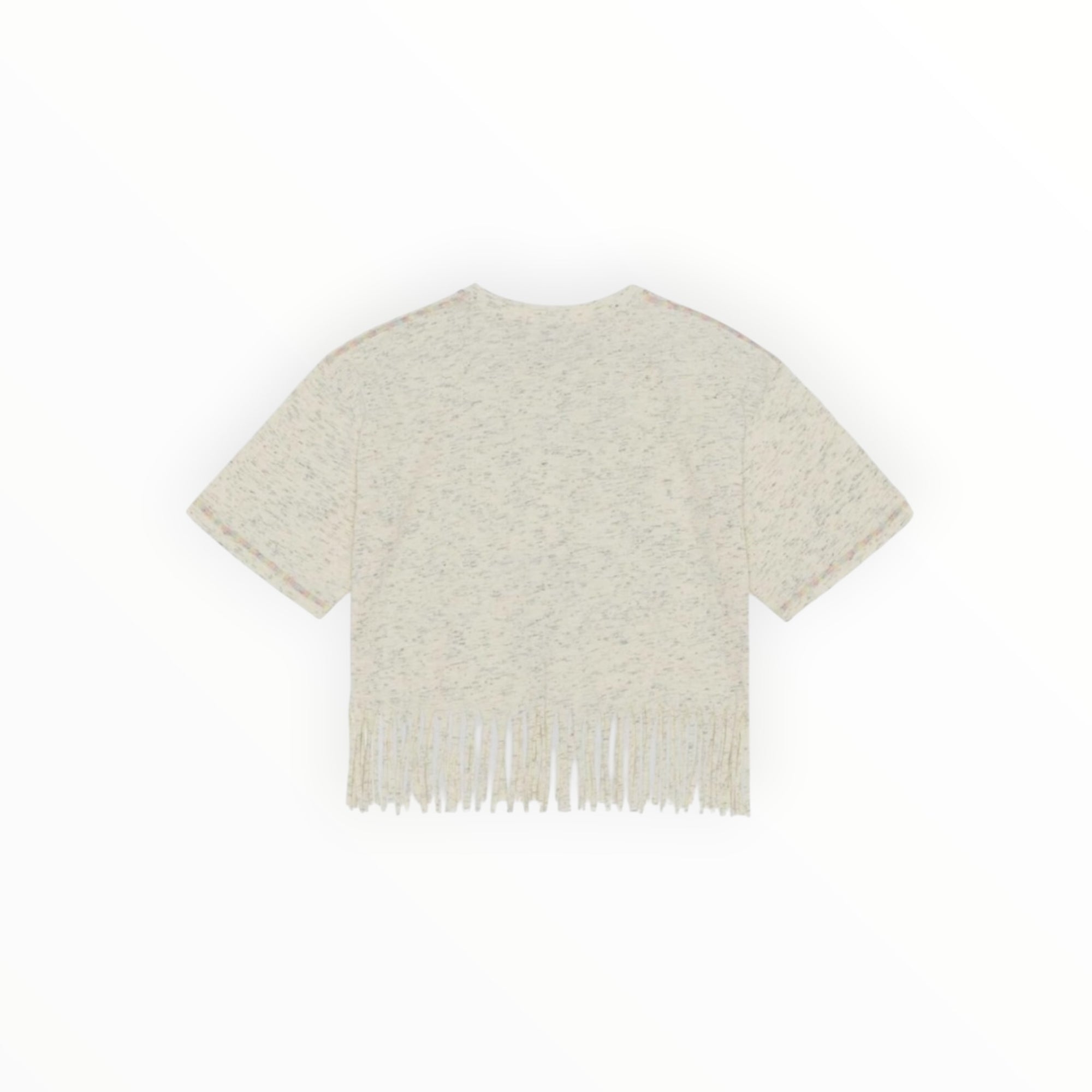GANNI Fringe Graphic Tee - Egret