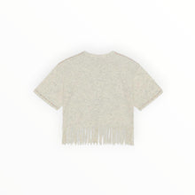 GANNI Fringe Graphic Tee - Egret