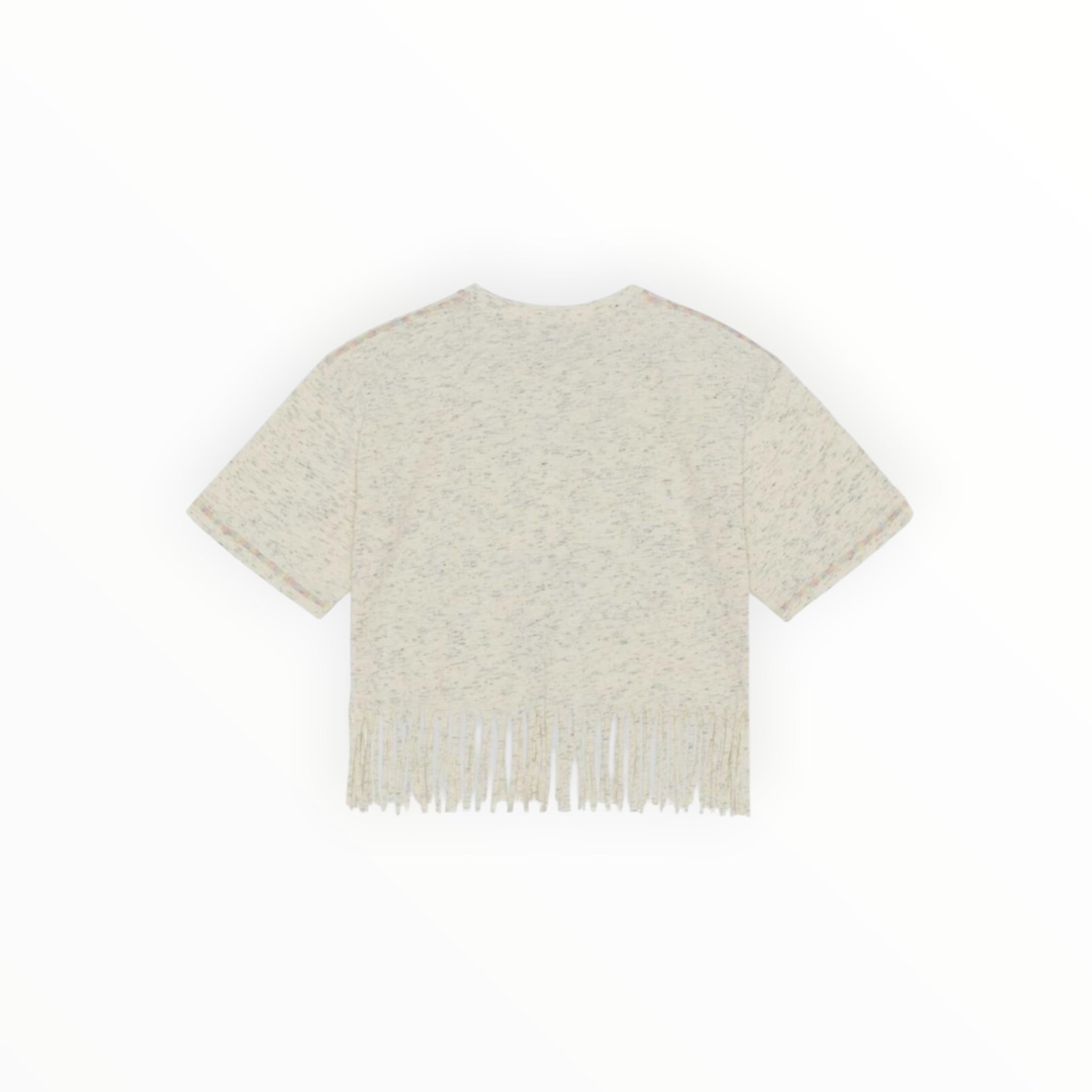 GANNI Fringe Graphic Tee - Egret