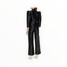 DESTREE Niagara Satin Flared Pants - Black